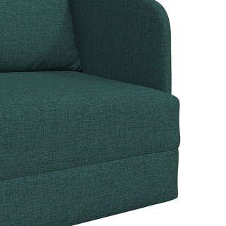 vidaXL Floor Sofa Bed 2-in-1 Dark Green 65x80x83 cm Fabric