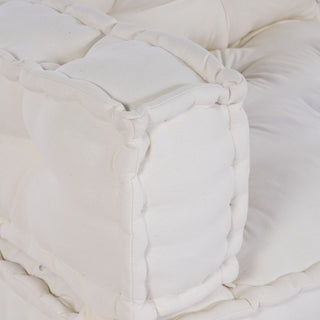 vidaXL Pallet Sofa Cushion with Arm and Back Support Cream Fabric - Sofa In Store