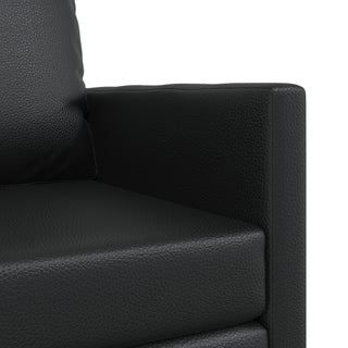 vidaXL Floor Sofa Bed 2-in-1 Black 74x77x81 cm Faux Leather - Sofa In Store