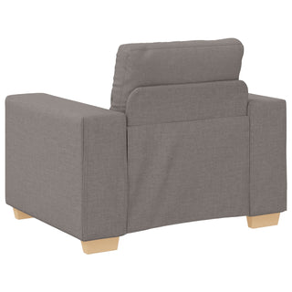 vidaXL 3 Piece Sofa Set with Cushions in Taupe Fabric