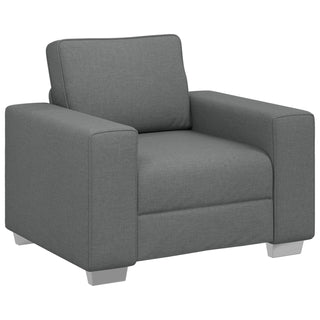 vidaXL 3-Piece Sofa Set with Cushions in Dark Grey Fabric - 3324659 - Sofa In Store