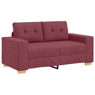 vidaXL 3-Piece Sofa Set with Cushions in Wine Red Fabric - 3324631