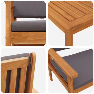 vidaXL 5 Piece Garden Sofa Set with Cushions Solid Wood Acacia - 3331814 - Sofa In Store