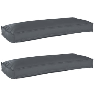 vidaXL Chair & Sofa Cushions Anthracite Polyester Large Removable Covers