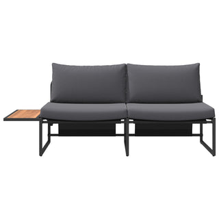 vidaXL 2-Seater Garden Sofa with Anthracite Cushions