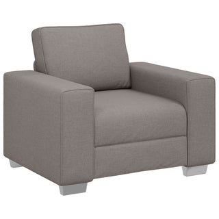 vidaXL 3-Piece Sofa Set with Cushions in Taupe Fabric