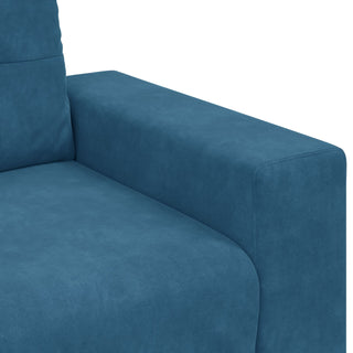 vidaXL 3 Piece Sofa Set with Cushions Blue Velvet - Sofa In Store