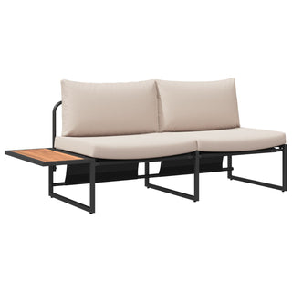 vidaXL 3 Piece Garden Sofa Set with Taupe Cushions
