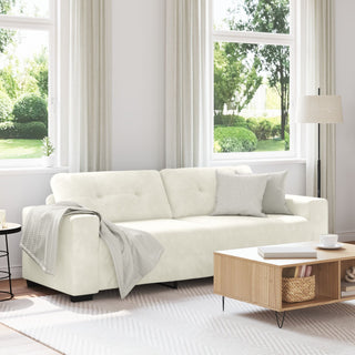 vidaXL Sofa Velvet cream Velvet fabric Medium Durable Sofa - Sofa In Store
