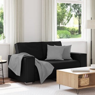 vidaXL Loveseat Sofa Black 120 cm Faux Leather - Sofa In Store