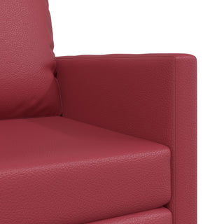 vidaXL Floor Sofa Bed 2-in-1 Wine Red 74x77x81 cm Faux Leather