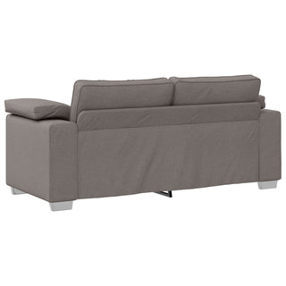 vidaXL Loveseat Sofa in Taupe - 140 cm Fabric