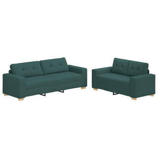 vidaXL 2 Piece Sofa Set with Cushions Yellow Fabric - Sofa In Store