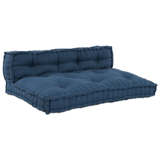 vidaXL Pallet Sofa Cushion with Back Support Blue Fabric - Sofa In Store