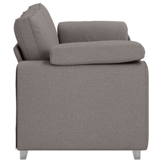 vidaXL Loveseat Sofa in Taupe - 140 cm Fabric