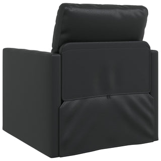 vidaXL Floor Sofa Bed 2-in-1 Black 74x77x81 cm Faux Leather - Sofa In Store