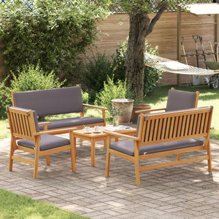 vidaXL 5 Piece Garden Sofa Set with Cushions Solid Wood Acacia - 3331814 - Sofa In Store