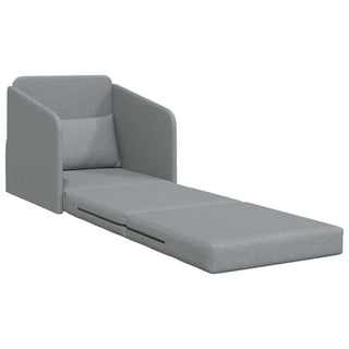 vidaXL Floor Sofa Bed 2-in-1 Light Grey 65x80x83 cm Fabric - Sofa In Store