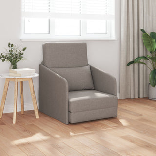 vidaXL Floor Sofa Bed 2-in-1 Taupe 65x80x83 cm Fabric