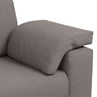 vidaXL 3-Piece Sofa Set with Cushions in Taupe Fabric