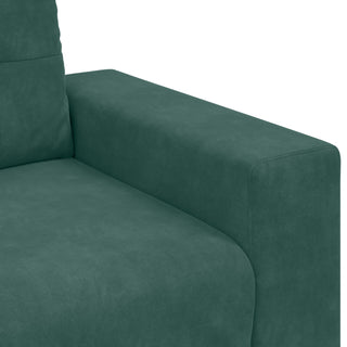 vidaXL 2 Piece Sofa Set with Cushions Dark Green Velvet