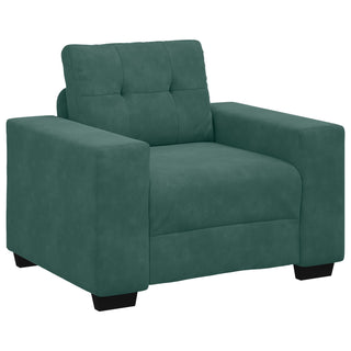 vidaXL 3 Piece Sofa Set with Cushions Dark Green Velvet - Sofa In Store