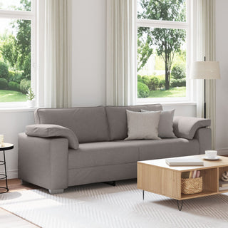 vidaXL 3-Seater Sofa in Taupe, 178 cm Fabric