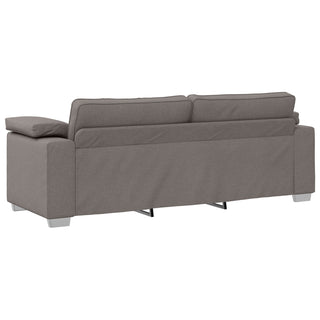 vidaXL 3-Piece Sofa Set with Cushions in Taupe Fabric