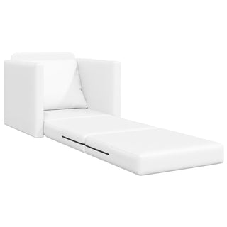vidaXL Floor Sofa Bed 2-in-1 White 74x77x81 cm Faux Leather - Sofa In Store