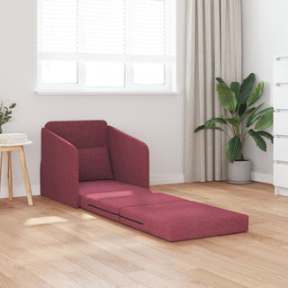 vidaXL Floor Sofa Bed 2-in-1 Wine Red 65x80x83 cm Fabric