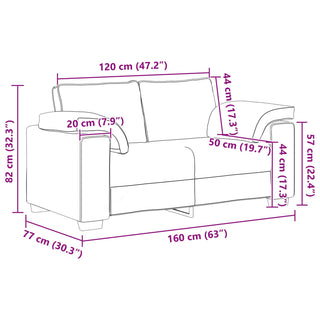 vidaXL 2 Piece Sofa Set with Cushions Wine Red Fabric