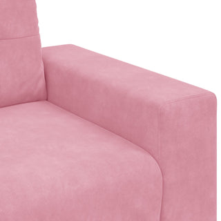 vidaXL 2 Piece Sofa Set with Cushions Pink Velvet
