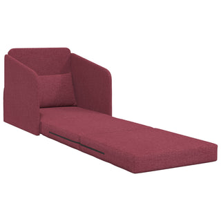 vidaXL Floor Sofa Bed 2-in-1 Wine Red 65x80x83 cm Fabric