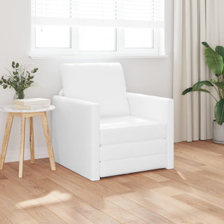 vidaXL Floor Sofa Bed 2-in-1 White 74x77x81 cm Faux Leather - Sofa In Store