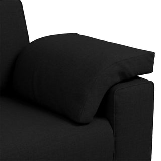 vidaXL 2 Piece Sofa Set with Cushions Black Fabric - Sofa In Store