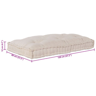 vidaXL Pallet Sofa Cushion in Cream Fabric - Sofa In Store