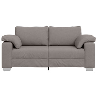 vidaXL Loveseat Sofa in Taupe - 140 cm Fabric