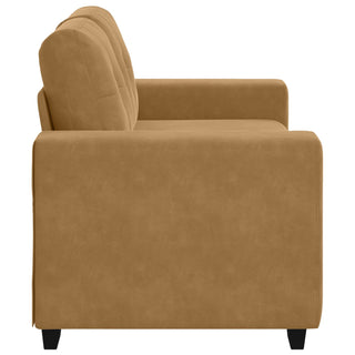 vidaXL Brown Velvet Loveseat Sofa, 120 cm - Sofa In Store