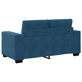 vidaXL 3 Piece Sofa Set with Cushions Blue Velvet - Sofa In Store