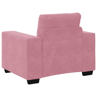 vidaXL 3 Piece Sofa Set with Cushions Pink Velvet