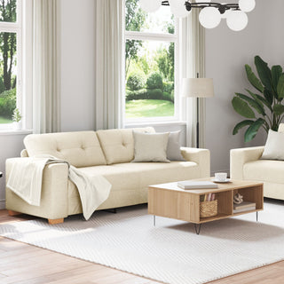 vidaXL 2 Piece Sofa Set with Cushions Linen - Sofa In Store