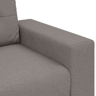vidaXL 3 Piece Sofa Set with Cushions in Taupe Fabric