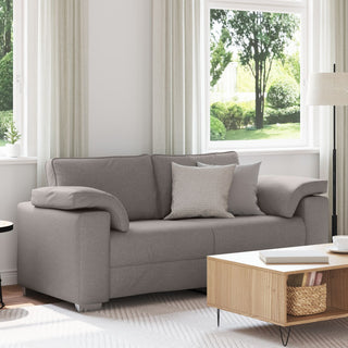 vidaXL Loveseat Sofa in Taupe - 140 cm Fabric