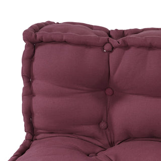 vidaXL Red Fabric Pallet Sofa Cushion with Arm and Back Support
