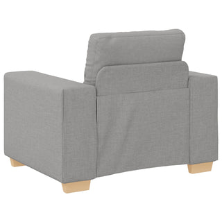 vidaXL 3-Piece Sofa Set with Cushions in Cloud Grey Fabric - Sofa In Store