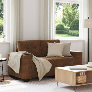 vidaXL Brown Loveseat Sofa - 120 cm Faux Leather - Sofa In Store