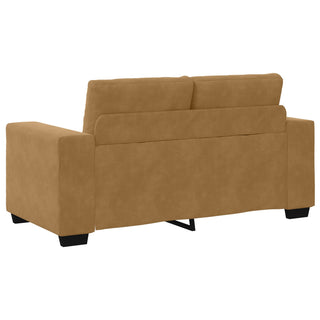 vidaXL 3 Piece Sofa Set with Cushions Brown Velvet