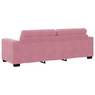 vidaXL 2 Piece Sofa Set with Cushions Pink Velvet