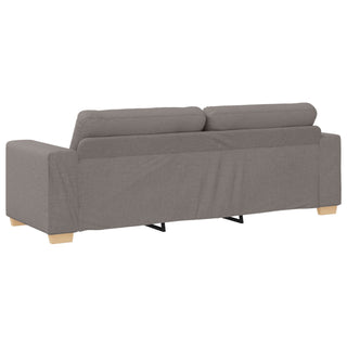 vidaXL 3 Piece Sofa Set with Cushions in Taupe Fabric