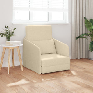 vidaXL Floor Sofa Bed 2-in-1 Cream 65x80x83 cm Fabric - Sofa In Store